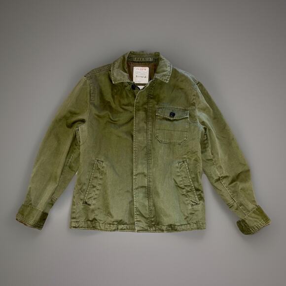 J.Crew Olive Green Field Jacket Broken In Cotton Utility S - Picture 2 of 6